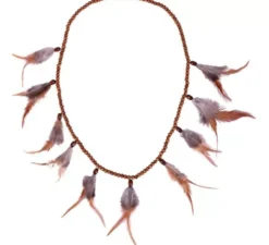 Collana indiana con piume di 42 cm