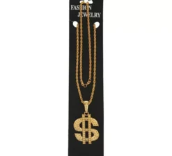Collana in oro con pendente di simbolo del dollaro