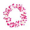 Collana media Hawaii fucsia e bianca di 46 cm