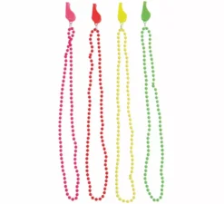 Collana Neon con fischietto assortito