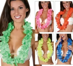 Collana neon hawaiana in colori assortiti