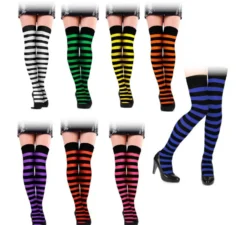 Collant a righe nere per adulti in vari colori