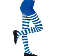 Collant bambino 70 denari a righe bianche e blu