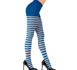 Collant Donna 70 Denari a Righe Blu e Bianche