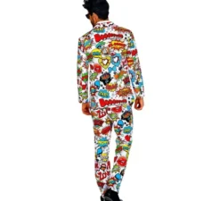 Completo divertente pop art anni '60 da uomo