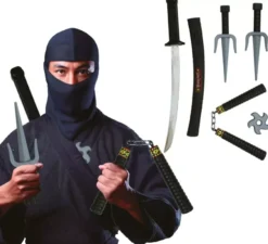 Confezione da 5 armi ninja giocattolo in plastica