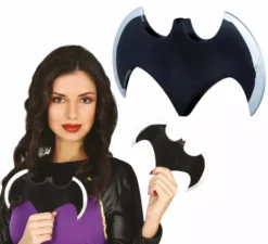 Confezione da 2 Batarang neri da 20 cm