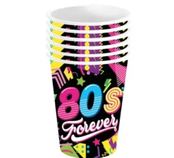 Confezione da 6 bicchieri anni '80 da 240 ml