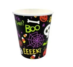 Confezione da 12 bicchieri arancioni con stampa Spooky Halloween da 250 ml