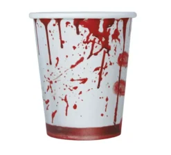 Confezione da 6 bicchieri con sangue 10 cm