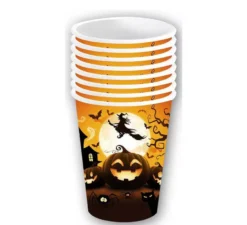 Confezione da 6 bicchieri zucca 240 ml (9 cm)