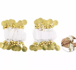 Confezione da 2 braccialetti con monete in vari colori