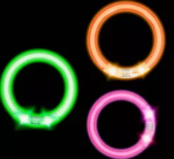 Confezione da 4 braccialetti LED, 8 cm, in colori assortiti