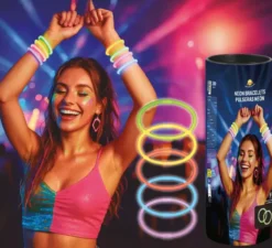 Confezione da 15 braccialetti luminosi al neon