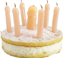 Confezione da 6 candele di cera a forma di pene
