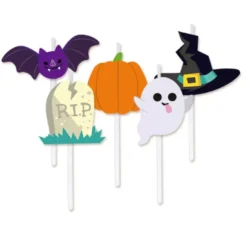 Confezione da 5 candele figurate di Halloween