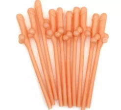 Confezione da 10 cannucce a forma di pene