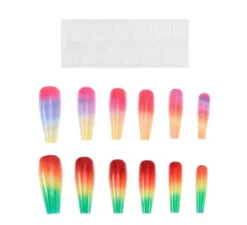 Confezione da 13 chiodi autoadesivi arcobaleno