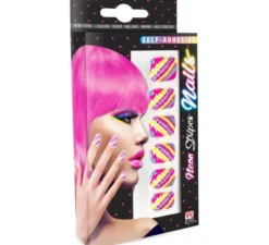 Confezione da 12 chiodi autoadesivi a strisce neon