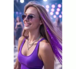 Confezione da 3 extension per capelli lucide da 50 cm in vari colori