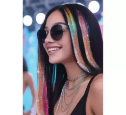 Confezione da 3 extension per capelli lucide da 50 cm in vari colori