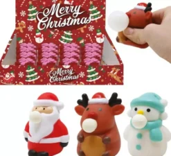 Confezione da 12 figurine natalizie con palloncino interno da 7 cm