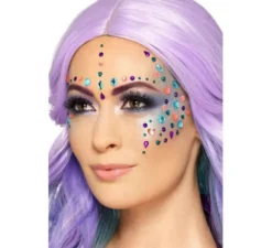 Confezione da 100 gioielli per il viso in colori assortiti