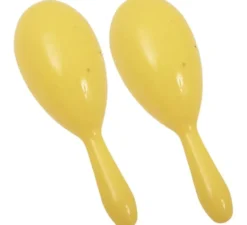 Confezione da 2 maracas in plastica in colori assortiti di 20 cm