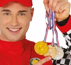 Confezione da 3 Medaglie: Bronzo, argento e oro, 7 cm