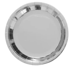 Confezione da 6 Piatti Argento 23 cm