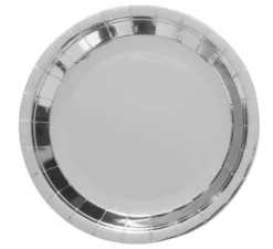 Confezione da 6 Piatti Argento 23 cm
