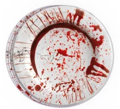 Confezione da 6 piatti con sangue 23 cm