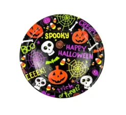 Confezione da 6 piatti con stampa Spooky Halloween da 23 cm