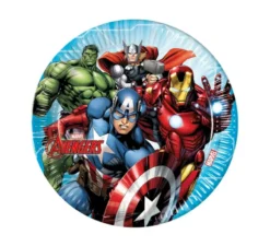 Confezione da 8 piatti di cartone Avengers Avengers 23 cm
