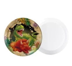 Confezione da 8 Piatti Dinosauro da 17,5 cm