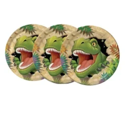 Confezione da 8 piatti Dinosauro da 23 cm
