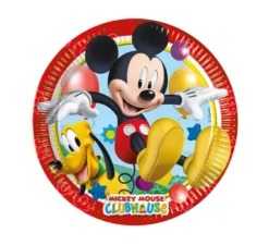 Confezione da 8 Piatti in Cartone Topolino 23 cm