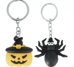 Confezione da 6 portachiavi di Halloween da 4,5 cm