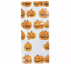 Confezione da 20 Sacchetti Caramelle Zucca 28X13 cm