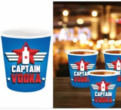 Confezione da 3 Shots Captain Vodka da 5x6 cm