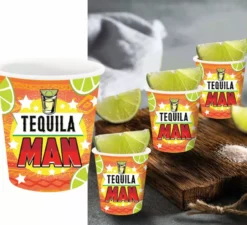 Confezione da 3 Shots di Tequila Man da 5x6 cm