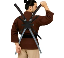 Confezione da 2 spade da samurai in plastica da 95 cm
