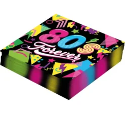 Confezione da 12 tovaglioli anni '80 da 33x332 cm