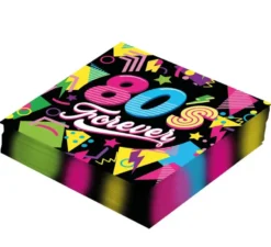 Confezione da 12 tovaglioli anni '80 da 33x332 cm