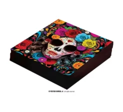 Confezione da 12 tovaglioli colorati Catrina da 33x33 cm