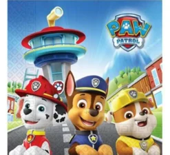 Confezione da 20 tovaglioli di carta Paw Patrol misura 33x33 cm