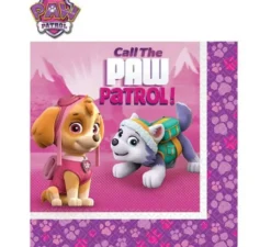 Confezione da 20 tovaglioli di carta Paw Patrol misura 33x33 cm