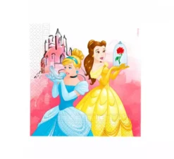 Confezione da 20 tovaglioli di carta Principesse Disney 33 x 33 cm