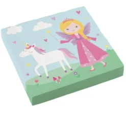 Confezione da 20 tovaglioli di cartone principessa medievale 33x33 cm