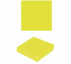Confezione da 12 tovaglioli giallo fluo 33X33 cm